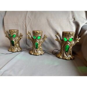 3 LED SPOOKY TREE Lawn Stake Toppers Tested Works Halloween Outdoor Decorations‎